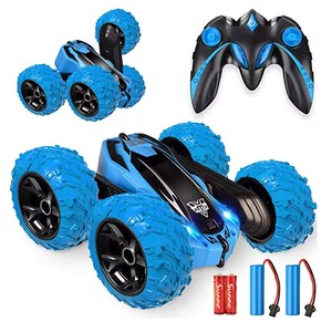 Prezzo di fabbrica stunt auto con luce fredda popolare telecomando 360 rotolamento doppia faccia stunt auto giocattolo per bambini