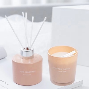 100ML Colorido Vidro Aromaterapia Garrafa Vazio Forma Redonda Perfume Aroma Oil Reed Difusor Garrafas E Frascos De Vela Perfumada