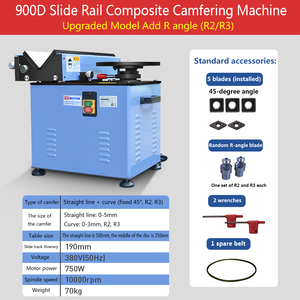 900D-R High Speed Slide <strong>Rail</strong> Composite Metal Chamfering <strong>Machine</strong> Made in China <strong>Deburring</strong> <strong>Machine</strong> for Metal Tube Sheet Bar