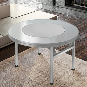 Custom Home Stainless Steel Foldable <strong>Rotary</strong> Dining <strong>Table</strong> 304Tables Premium Furniture for Comfort and Style