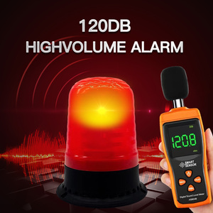 Alto decibelio 120DB Sensor de microondas Alarma de sonido y luz Cambio USB Audio Estroboscópico Sirena audible y visual para uso doméstico al aire libre - Product Image 5