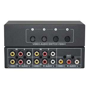 TONLI AV anahtarı 4 giriş 1 çıkış RCA 4x1 video ses seçici VSW41 - Product Image 1
