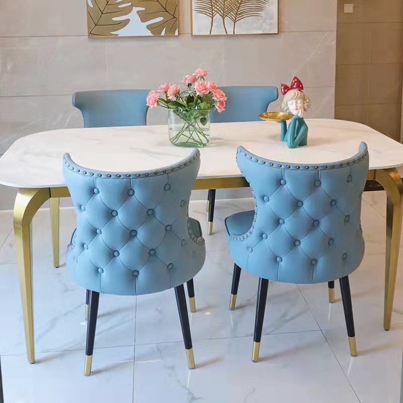 2021 luxury design leather Wood Cane Button classic styling curve throne Dining Chairs event wedding with buttons
