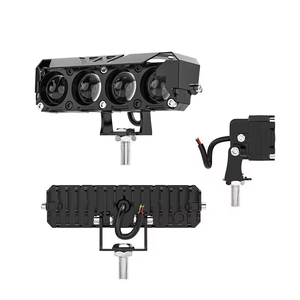 5 inç 4 led lens projektör motosiklet lamba spot çift renkli led sis farları motosiklet aydınlatma sistemi sis sürüş lambası - Product Image 1