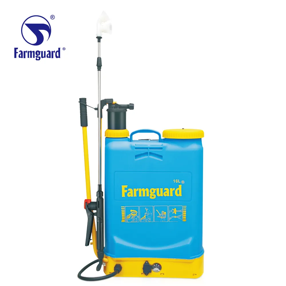 Farmguard-bomba de pulverización operada por batería, 16/20L, 12V, mochila eléctrica recargable para productos químicos, rociador agrícola tipo carrito