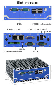 J1900คอมพิวเตอร์ตั้งโต๊ะขนาดพกพายอดนิยมมินิพีซีสี่คอร์ TPM 2LAN 4COM ลินุกซ์รองรับมินิพีซีที่มีแรม4G - Product Image 4