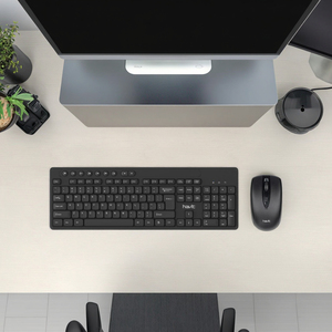 Havit KB249GCM厂家直销可充电人体工程学2.4Ghz无线键盘鼠标组合套装 - Product Image 2