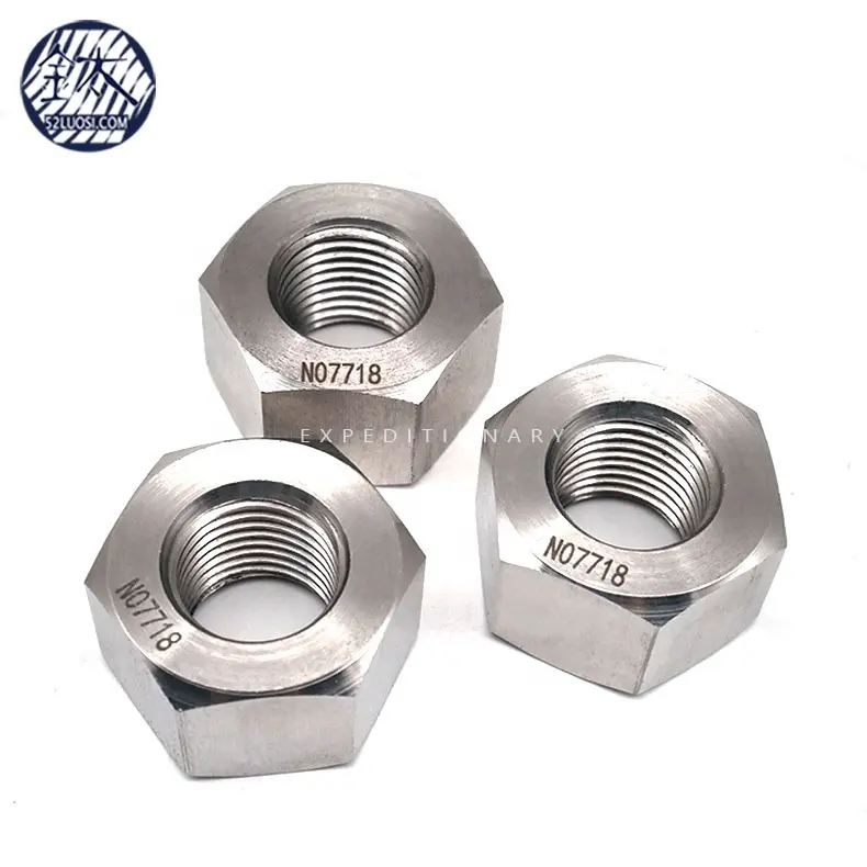 Fixadores inconel, liga 718 corrida n07718 din934 nozes hexagonais