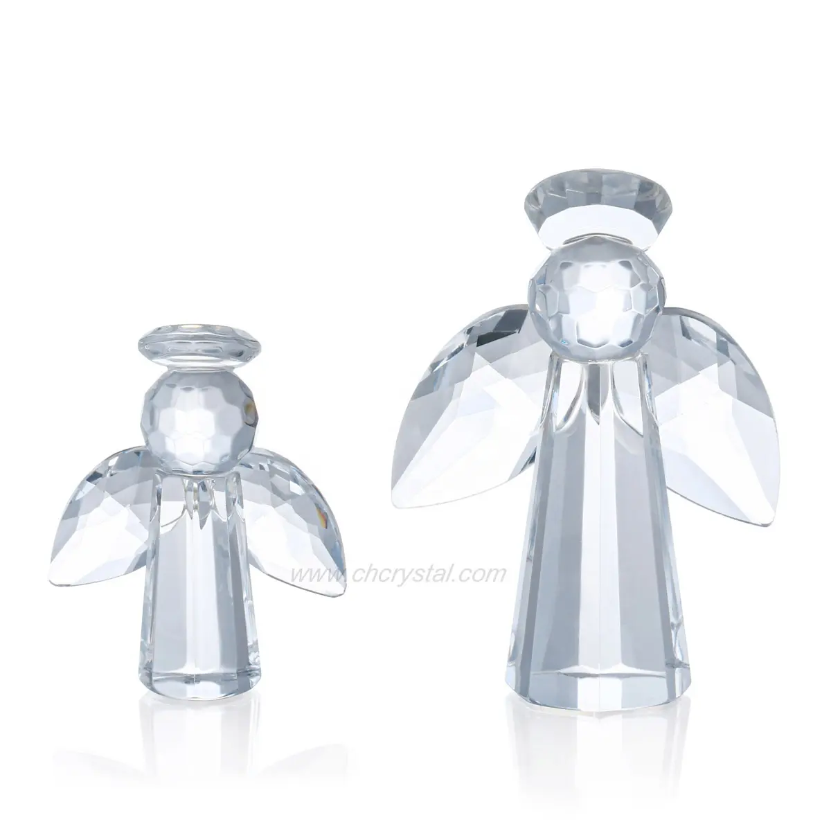 Small mini cute angel crystal kids shower gifts glass angle figurines Christmas gift items for home decoration