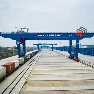 Mega Terminal raylı hub konteyner taşıma için çin tamamen elektrik düşük OPEX RMG ray monteli portal vinç - Product Image 3