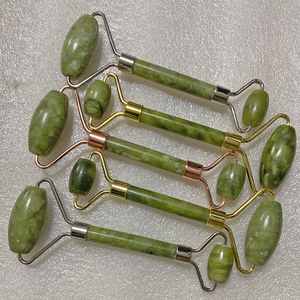 Green <strong>Jade</strong> Roller Face Massager with Iron Framing Original Anti-Aging Tool <strong>Excellent</strong> for Crystal Crafts - Product Image 3
