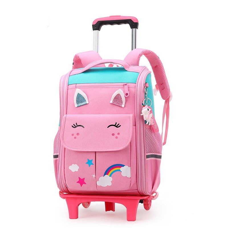 Colgante rosa de dos ruedas + unicornio