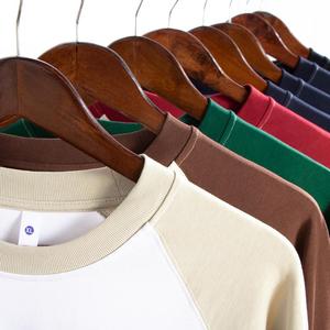 TITI定制标志男士长袖高品质双色拉格伦<span class=keywords><strong>t</strong></span>恤供应商印花双层长袖<span class=keywords><strong>t</strong></span>恤
