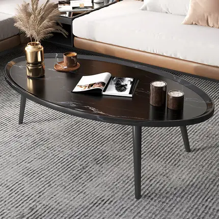 Mesa de centro nórdica simples e moderna, sofá pequeno para sala de estar, mesa de chá redonda com pernas de madeira, ideal para família
