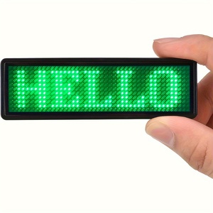 Programmabile Display pubblicitario a LED Mini tabellone programmabile con Badge con nome a Led cameriere pernice luce lampeggiante - Product Image 1