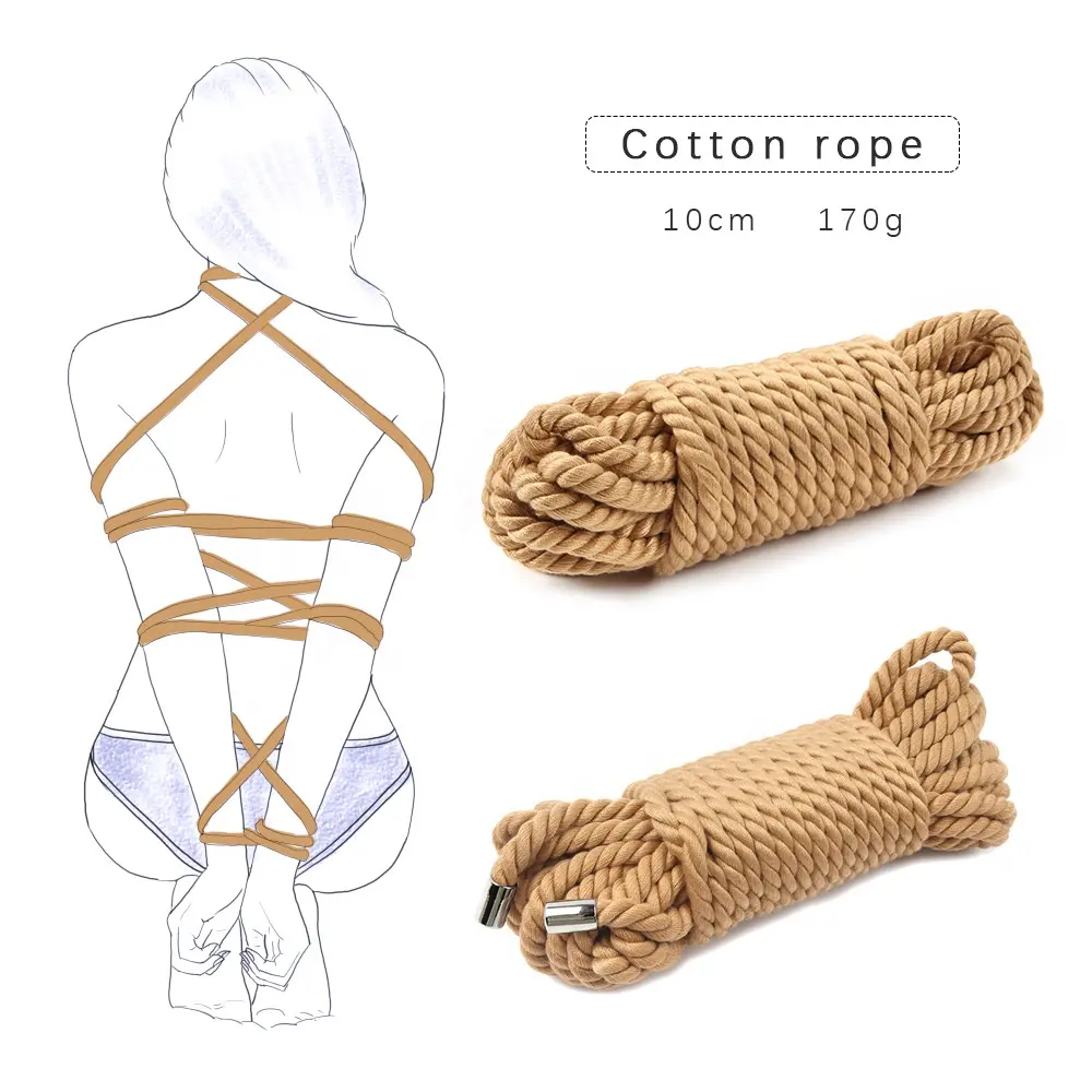Imbracatura Bondage 5m /10m corde di canapa naturale gioco di ruolo schiavo di addestramento giochi di corda corda di Nylon per Bondage