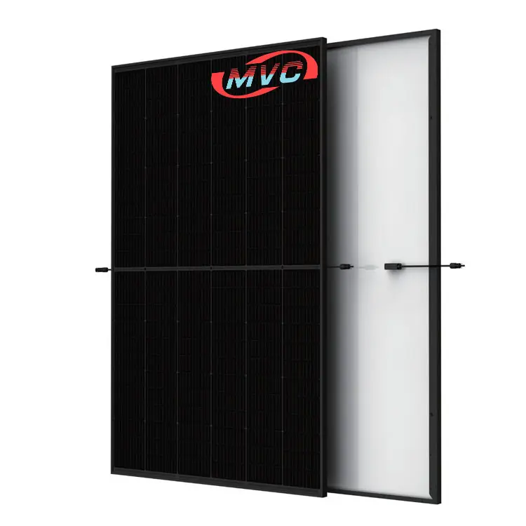 Trina VertexS standar EU Mono 410w modul PV hitam Panel surya