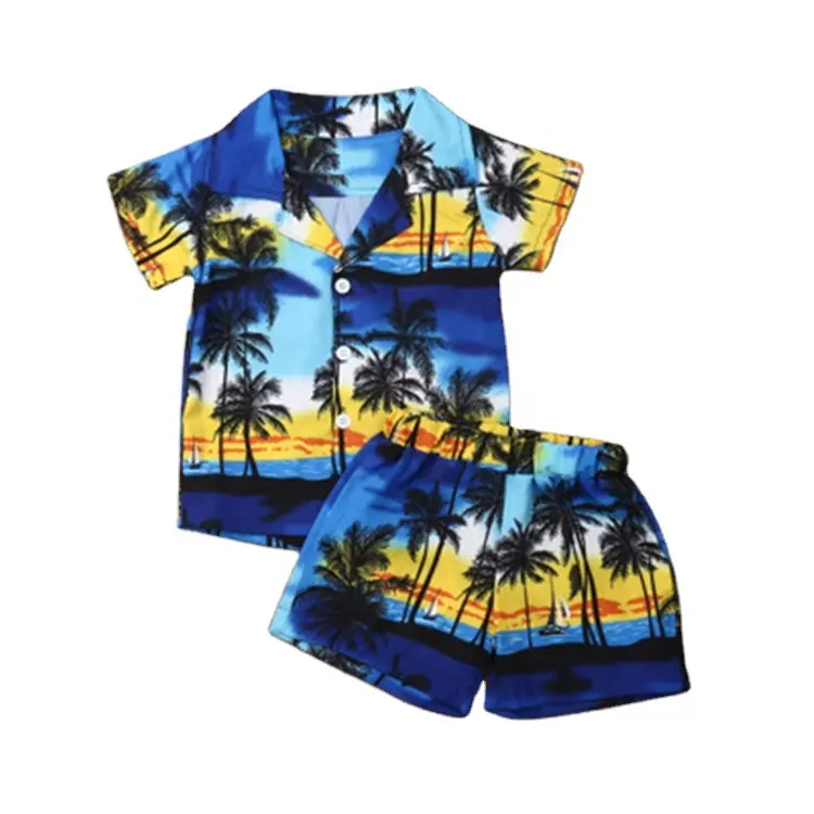 Set di vestiti per le vacanze al mare per ragazzi estivi vestito da neonato per bambini di nuova moda per le vacanze