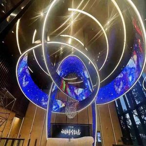 P2 P3 P4 Anpassbarer kreativer F-Bogen-LED-Tunnel Raumzeit tunnel Gebogene LED-Videowand Flexible weiche LED-Modul-Bildschirm anzeige - Product Image 2