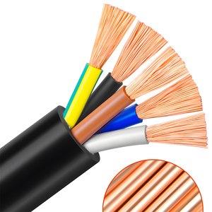 Bakır kablo esnek kablo RVV, 2 3 4 5 çekirdek 0.75 1 1.5 2.5 4 6mm elektrik kablo tel H05VV-F güç kablosu - Product Image 1