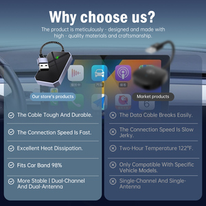 อะแดปเตอร์ไร้สาย CarPlay อุปกรณ์เสริมในรถยนต์ Fuallwin OEM Smart 4 in 1 สำหรับ iPhone รองรับ USB Apple CarPlay และ <span class=keywords><strong>Android</strong></span> Auto พร้อมบลูทูธ - Product Image 6