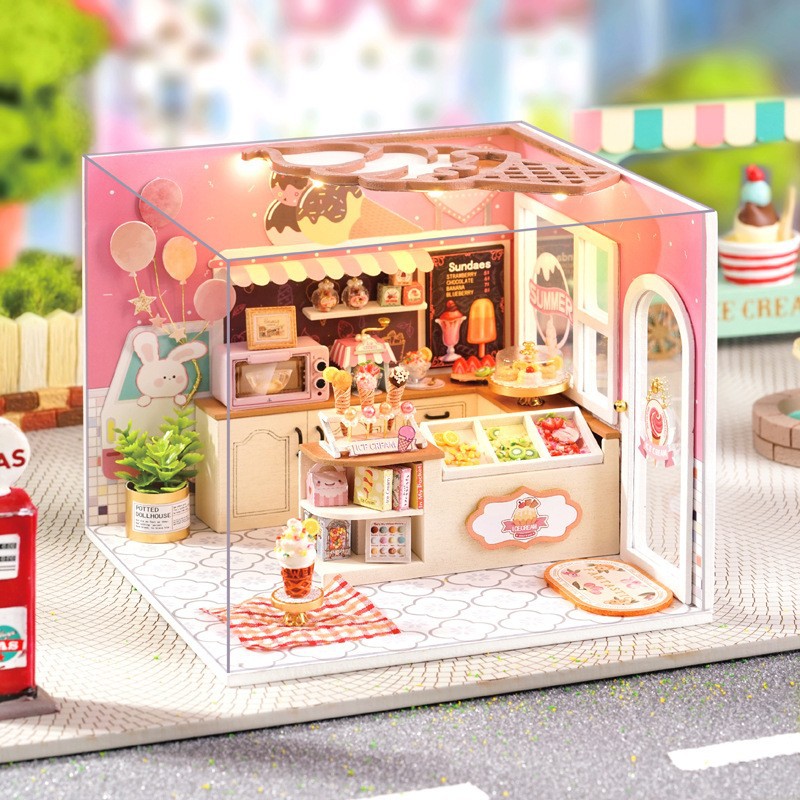 Happy ice cream shop+glue+dust cover-chinese version