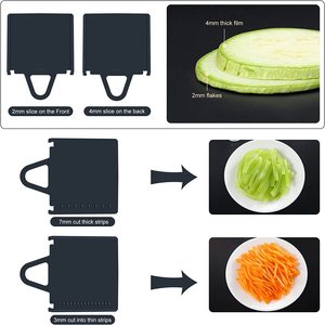 曼陀林切菜机蔬菜切菜机，带保护切片，高效蔬菜切菜机 - Product Image 2