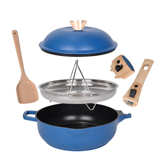 <span class=keywords><strong>Lecruset</strong></span> đồ nấu nướng, Tefal <span class=keywords><strong>Cookware</strong></span> Set, <span class=keywords><strong>Cookware</strong></span> bộ phận, nhôm chậu bộ, Frying gốm Chảo Set, PAN với có thể tháo rời xử lý - Product Image 1