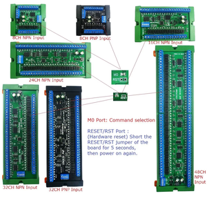 8-48CH RS485 NPN PNP入出力ポートリモートコントロールスイッチPLCIO拡張ボードDIN35ModbusRTUモジュールDC12V 24V - Product Image 3