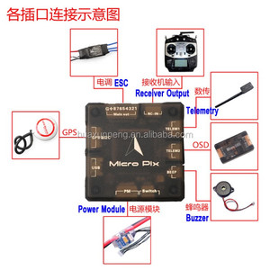Pixhawk 2.4.6 Micro Pix 32bit Processore PX4 Controllore di Volo per FPV Multicopter Quadcopter