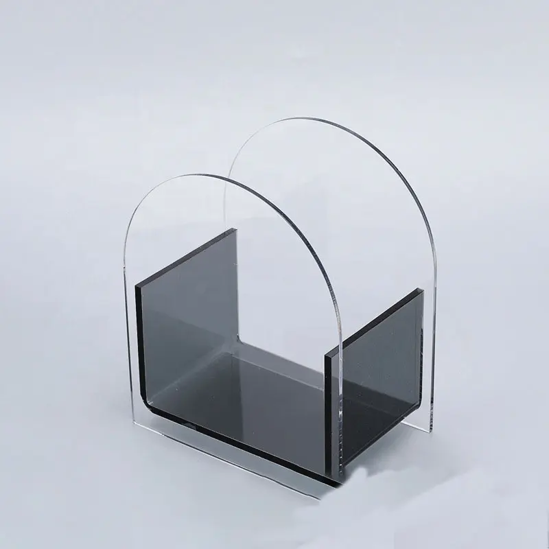 Haute qualité personnaliser boîte de rangement cosmétique de bureau en acrylique transparent différentes tailles disponibles