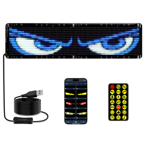16*32 64*20 96*20 araç ön camı LED ekran Diy gösterge ışığı şeytan göz App kontrolü için kamyon animasyonlu dekoratif elektronik - Product Image 4