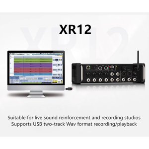 8 <strong>Line</strong> <strong>Inputs</strong> XR12 Professional Karaoke Digital Dj Controller Processor Mixer - Product Image 4