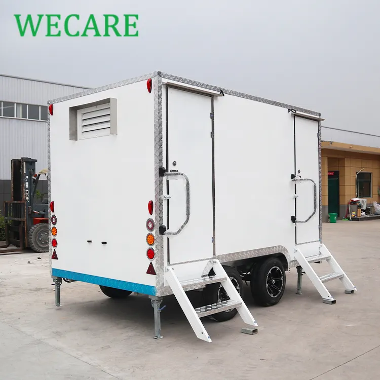 WECARE 350*210*210cm toilet portabel luar ruangan Trailer ruang kecil berkemah toilet berkemah