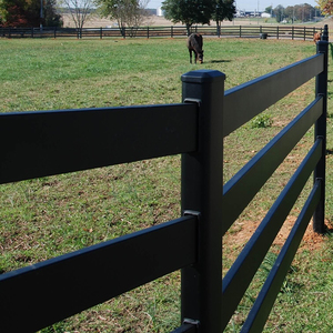 Bán nóng 3-Rail PVC ngựa hàng rào tấm cho lĩnh vực ổn định và Cuộc Đua tất nhiên nhà máy giá có sẵn hàng rào màu đen - Product Image 3