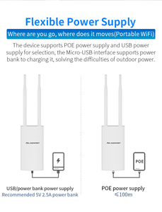 Comfast OpenWrt 300Mbps กลางแจ้ง CPE WIFI 4G LTE โมเด็มเราเตอร์พร้อมช่องใส่ซิมการ์ด CF-E5ใช้งานทั่วโลก