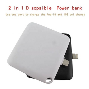 Emergency One <strong>Time</strong> Use Mobile Charger 1000mAh Disposable Power Bank for iPhone and Android Phone 2 <strong>in</strong> <strong>1</strong> - Product Image 2
