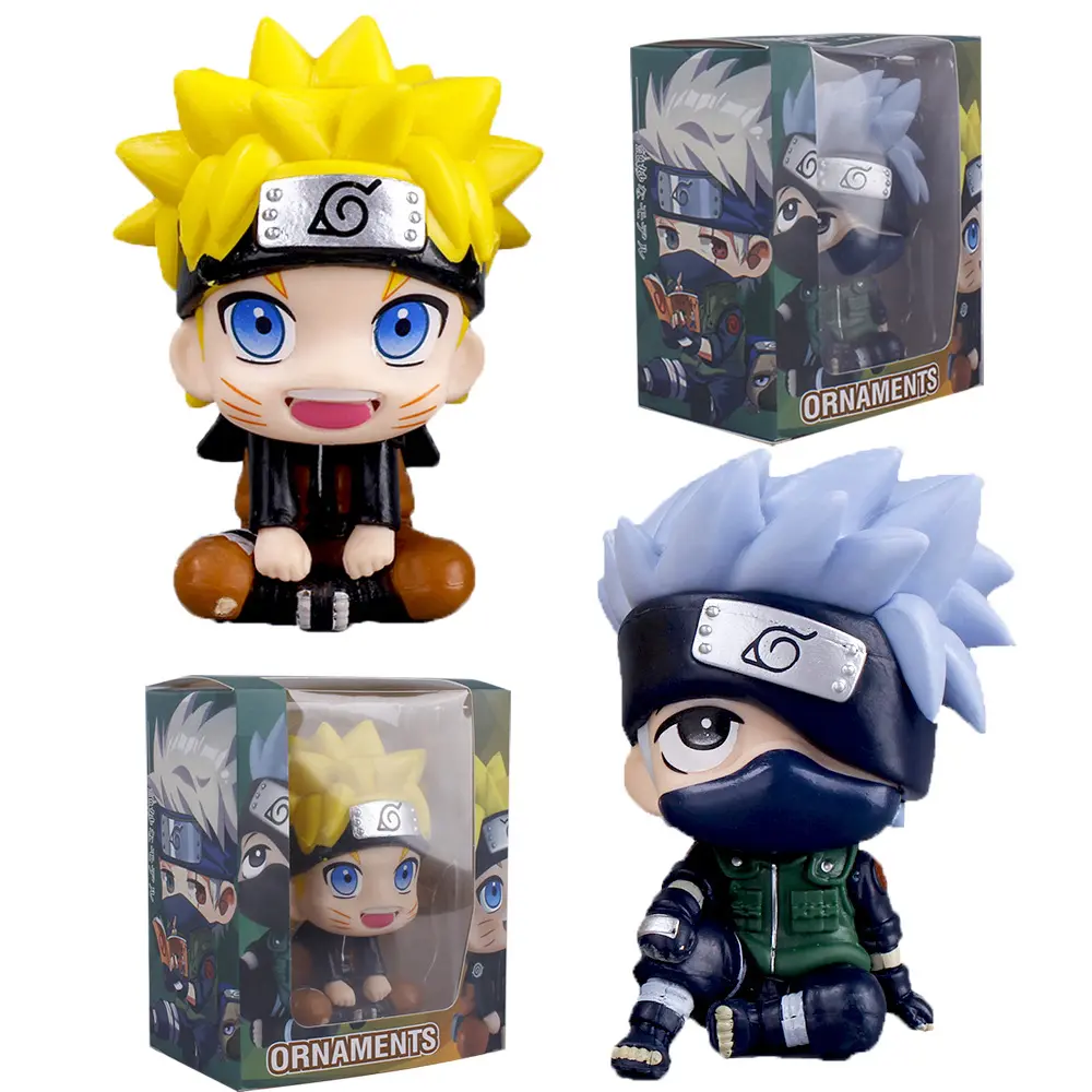 Caliente economía Opción Alta calidad 2 estilo anime japonés 10cm Kakashi na ruto figuras de acción para la venta