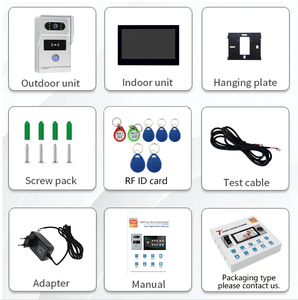 TUYA WiFi Video Timbre Sistema de intercomunicación Monitor de 7 pulgadas Cámara 1080P HD con desbloqueo de tarjeta ID para Vill - Product Image 2