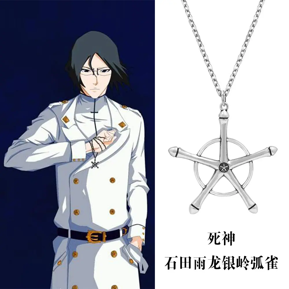 Wholesale Anime Pentagram Metal Pendant Quincy Thousand Year Blood War BLEACH Necklace