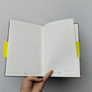 Custom A5 Journal copertina stampata progettata a mano personalizzata con disegno floreale ricamato in lino cotone filo per cucire PP - Product Image 2