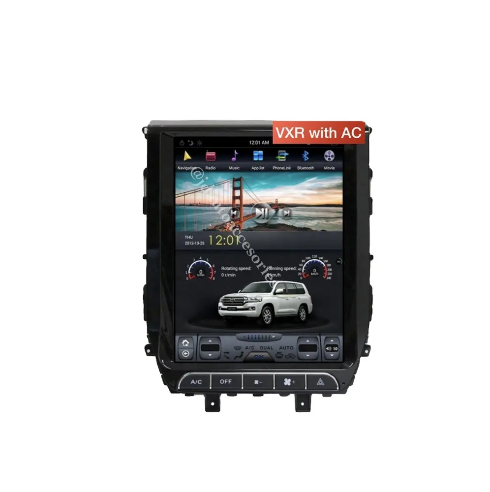 JD 12.1 inç android 8.1 araç dvd oynatıcı oynatıcı gps navigasyon land cruiser için LC200 2008 -2015 VXR GXR tesl ekran stereo otomatik CARPLAY