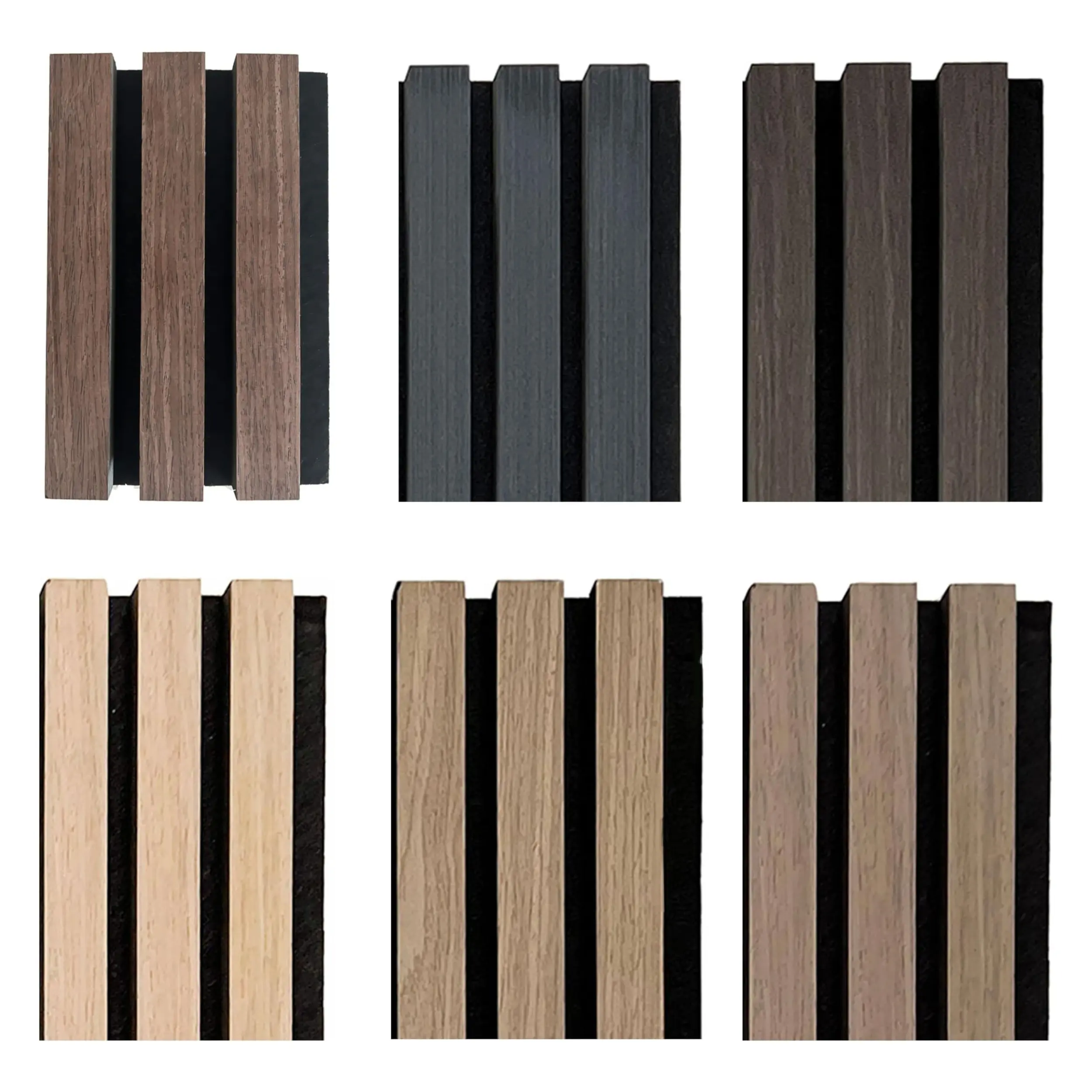 Akupanel insonorizado de fibra de poliéster y paneles acústicos de madera con listones de MDF con chapa de madera técnica o chapa de madera natural