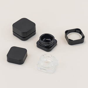 3ml 5ml 9ml square Childproof square <strong>Jar</strong> Cosmetic Eye Cream Black Glass <strong>Jars</strong> - Product Image 4