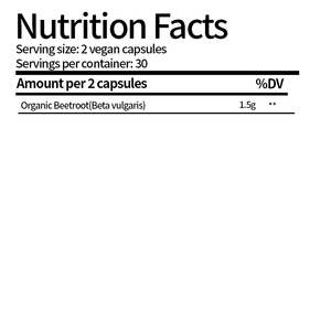 Capsules de poudre de racine de betterave biologique d'usine-Améliorer l'immunité 1,500mg par portion Certifié USDA Organic Non-GMO 60 Count Vegan - Product Image 2
