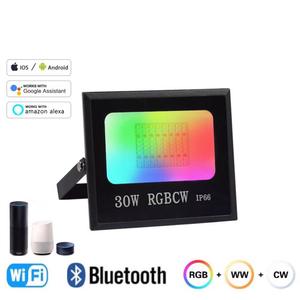 ไฟฟลัดไลท์ LED อัจฉริยะ RGBW สำหรับใช้ในที่พักอาศัยการเชื่อมต่อบลูทูธบนมือถือแอปควบคุมระยะไกลคะแนน IP66อลูมิเนียมพีซี - Product Image 2
