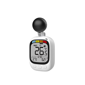 Termómetro e higrómetro digital inalámbrico con monitor de índice de calor WBGT y reloj