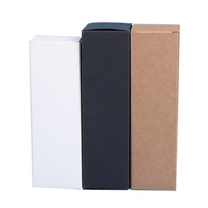 Papery kutusu boş kozmetik ambalaj kutusu kahverengi beyaz siyah özel tasarım 5ML- 100ML uçucu yağ şişe Kraft kağıt hediye kutusu - Product Image 1