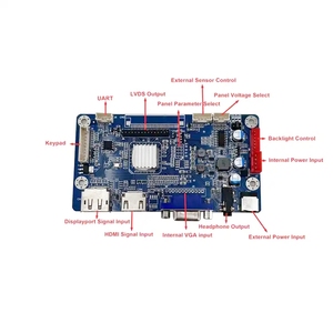 RTD2525A LVDS FHD <strong>LCD</strong> Driver Board Support 1920*1200 Resolution <strong>VGA</strong>+DP+HD-MI Signal <strong>Input</strong> Power 12V <strong>Input</strong> <strong>LCD</strong> <strong>Controller</strong> Board - Product Image 2