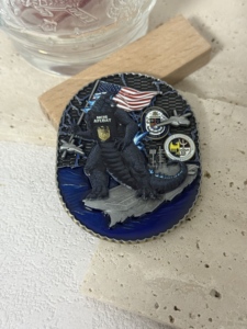 Tùy Chỉnh Cameroon 3D Thanh Kiếm Đôi Ve Áo Trâm Hollow-out Kim Loại Phù Hiệu Cho Militaires De Pentathlon Cieso Mạ Huy Hiệu Thể Thao - Product Image 2